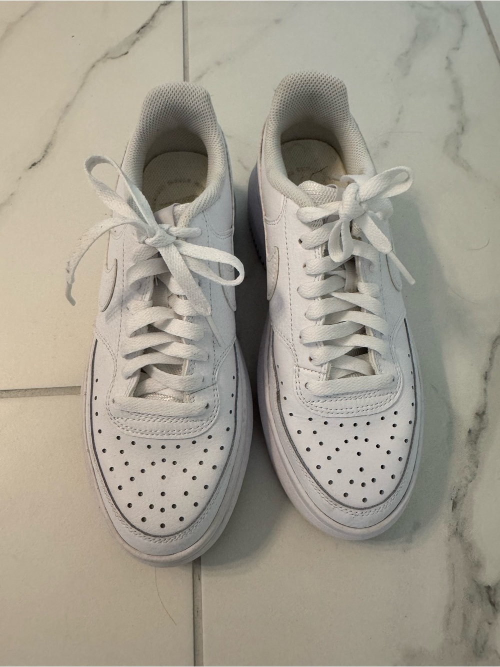 Nike Women’s White Low-Top Platform Sneakers - Picture 2 of 7